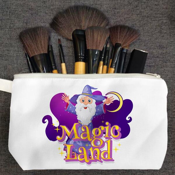 

Halloween Cartoon Graphic Zipper Makeup Bag, Multicolor
