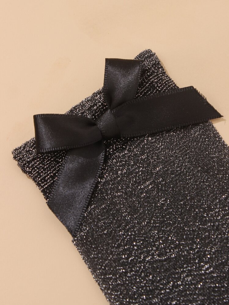 1 Pair Women's Golden Butterfly Pattern Socks, Fashionable & Sexy, Suitable For Daily Use - Black and White - View 6