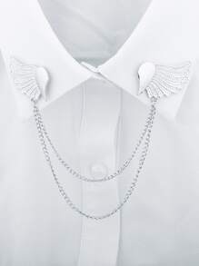 Broszka z łańcuszkiem Wings - Srebro - Zobacz 1