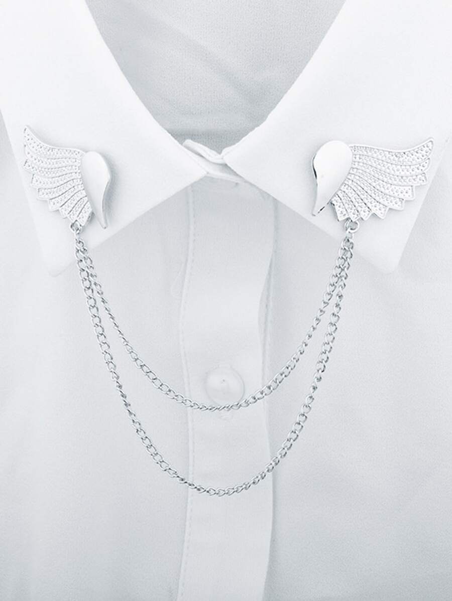 Broszka z łańcuszkiem Wings - Srebro - Zobacz 1