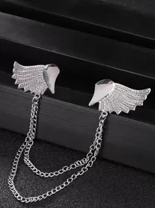 Broszka z łańcuszkiem Wings - Srebro - Zobacz 2