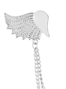 Broszka z łańcuszkiem Wings - Srebro - Zobacz 3