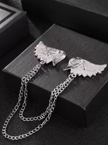 Broszka z łańcuszkiem Wings - Srebro - Zobacz 5