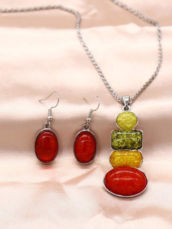 3pcs Geometric Decor Jewelry Set