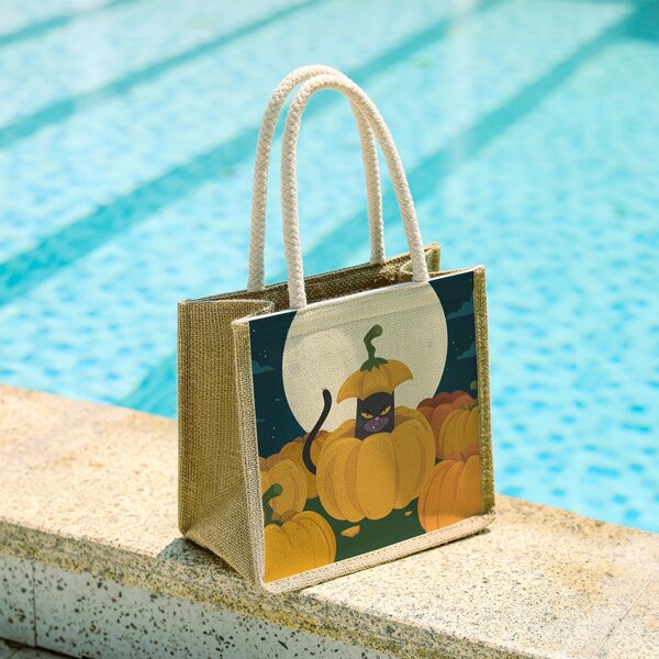 

Halloween Graphic Square Bag, Multicolor