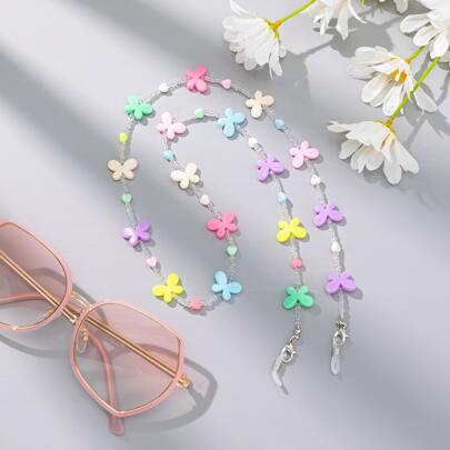 Butterfly Decor Beaded Glasses Chain