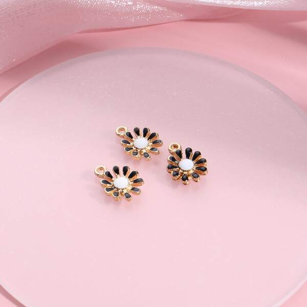 

3pcs Flower DIY Jewelry Accessory, Black
