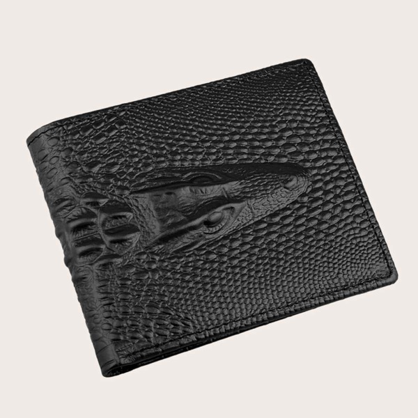 

Men Textured Small Wallet, Black