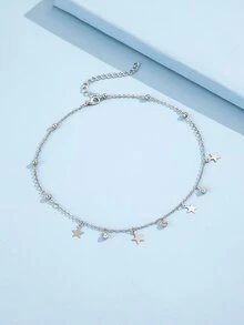 Collar con estrella - Plateado - Ver 2