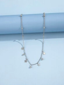 Collar con estrella - Plateado - Ver 3