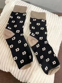 DAZY Vớ thuyền viên hình hoa - màu đen - Xem 2