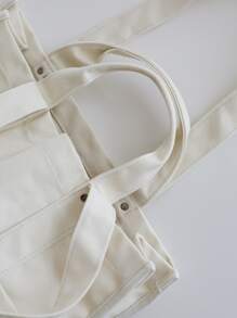 DAZY Bolso tote de gran capacidad asa superior - Blanco - Ver 3