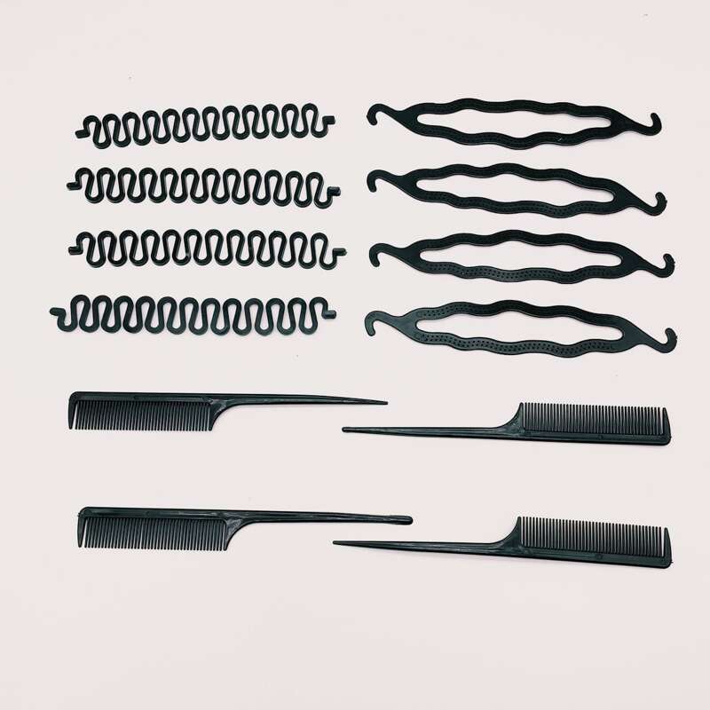 

12pcs Hair Styling Tool Set, Black