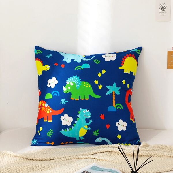 

Dinosaur Print Pillowcase Without Filler, Multicolor