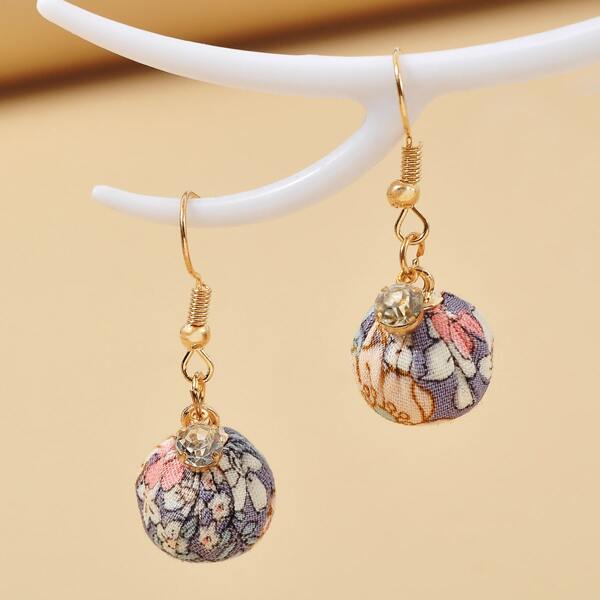 

Cotton Ball Drop Earrings, Multicolor