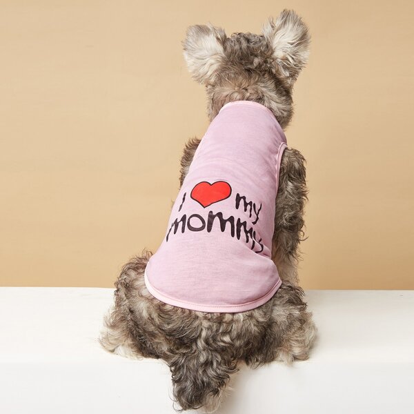 

Slogan Graphic Pet Tank, Pink