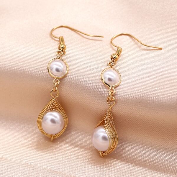 

Faux Pearl Decor Drop Earrings, Multicolor