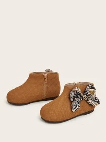 Giày boot cho bé Dây kéo bên - màu nâu - Xem 2