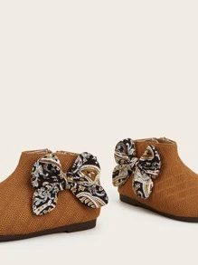 Giày boot cho bé Dây kéo bên - màu nâu - Xem 5