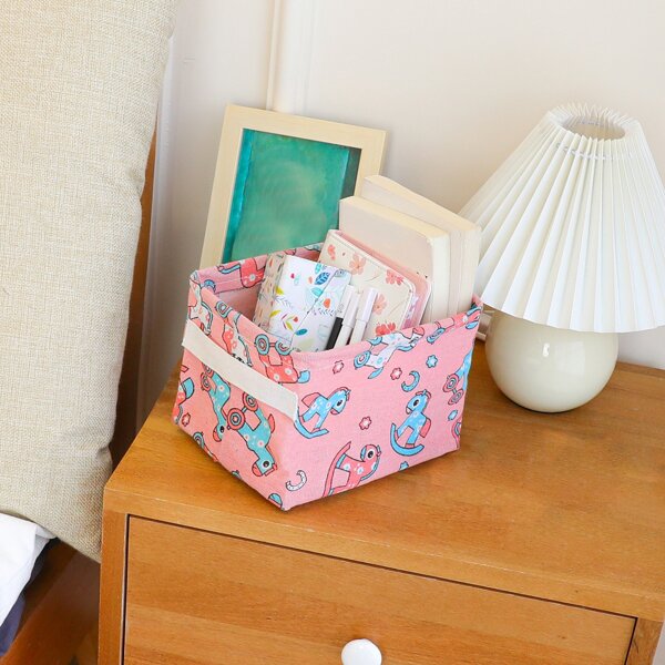 

1pc Trojan Horse Print Storage Box, Pink