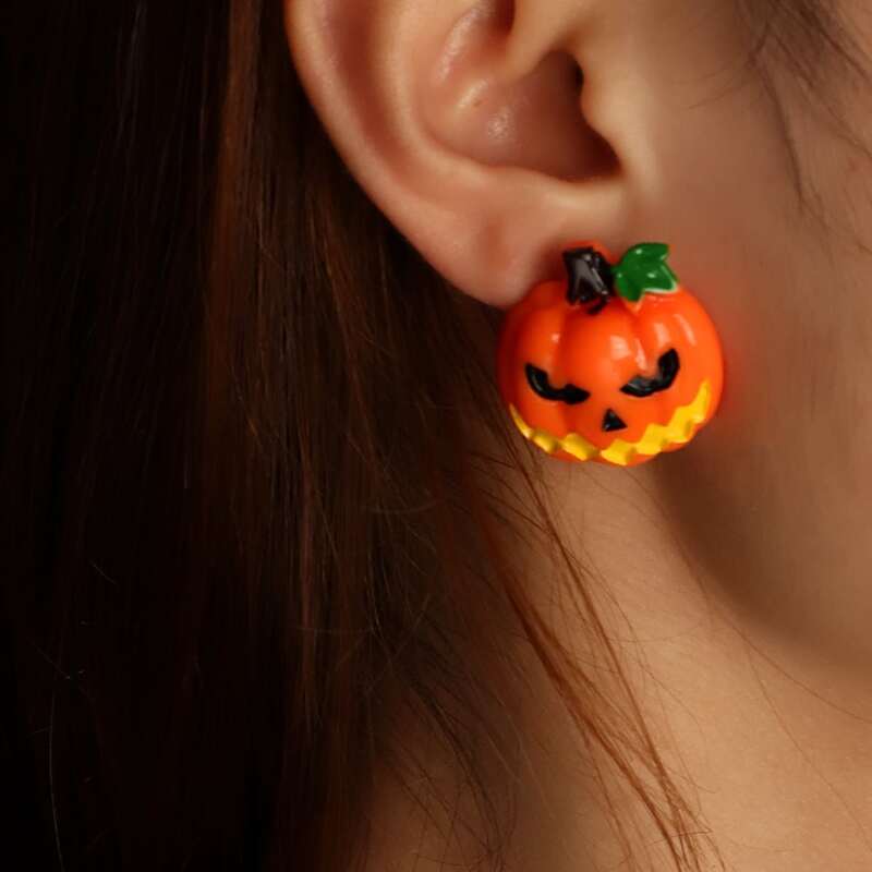 

Halloween Pumpkin Earrings, Multicolor
