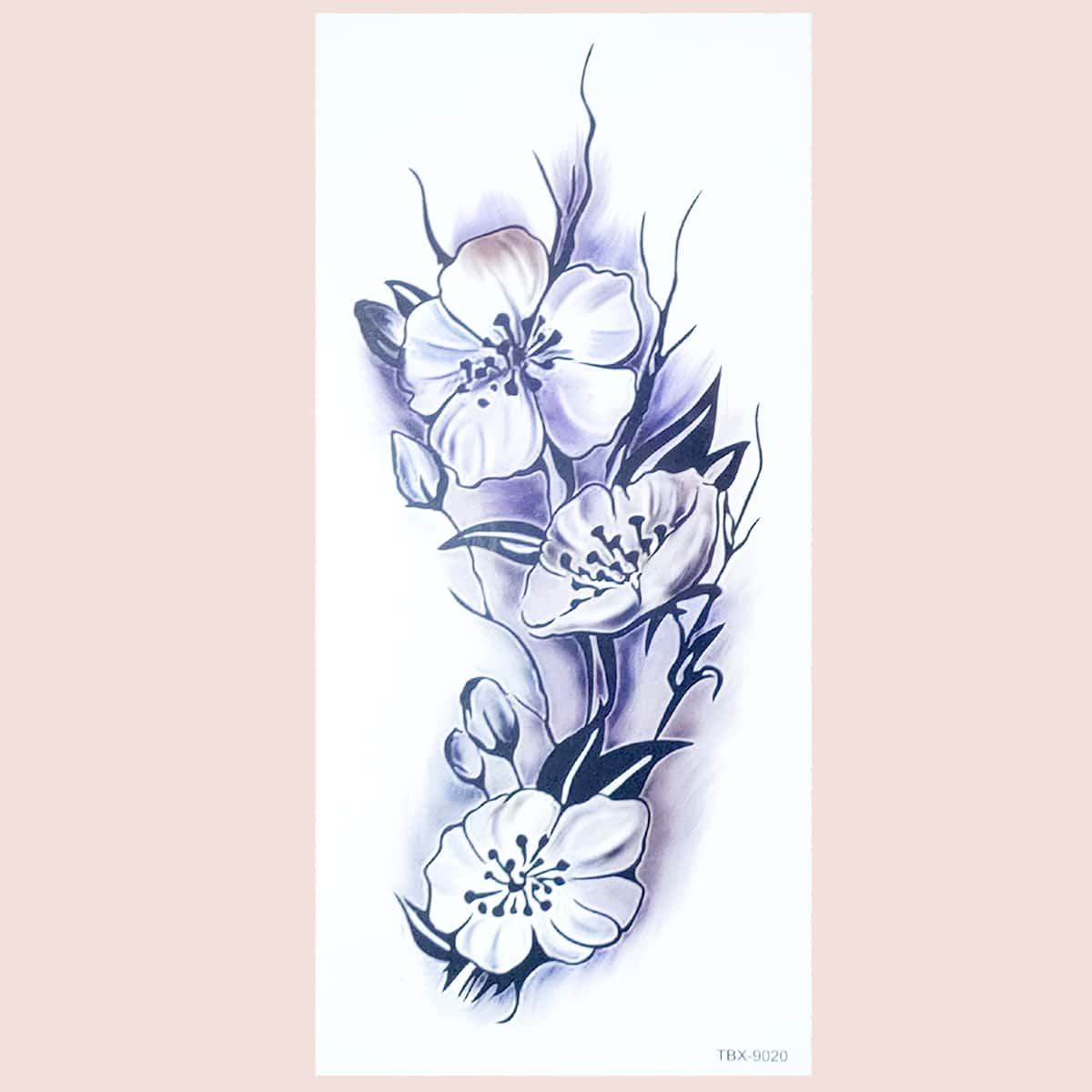 

1sheet Floral Pattern Tattoo Sticker, Multicolor