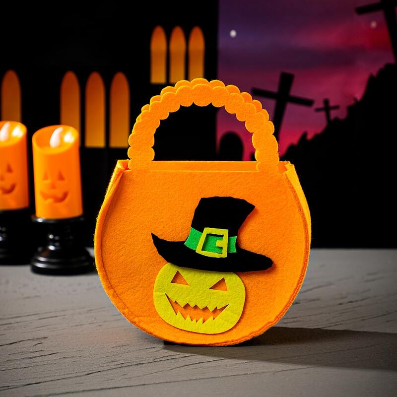 

Halloween Pumpkin Graphic Satchel Bag, Orange