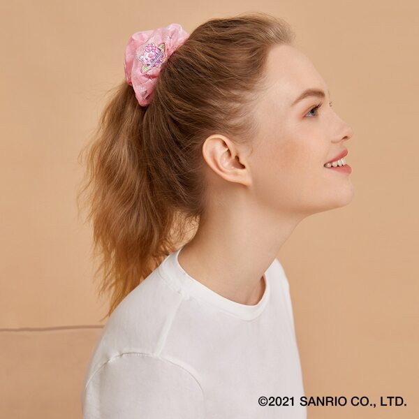 

Cartoon Embroidered Scrunchie, Multicolor