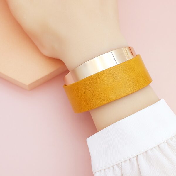 

Minimalist Cuff Bracelet, Yellow