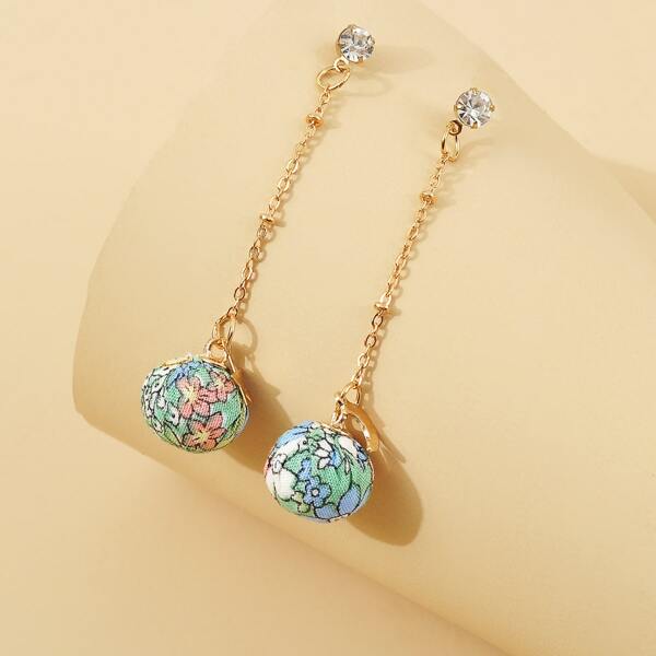 

Round Ball Drop Earrings, Multicolor