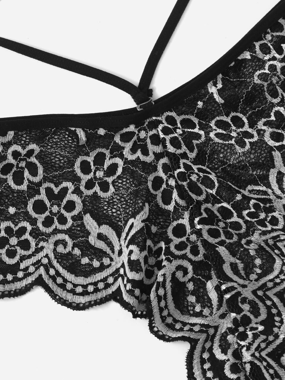 Plus Galaxy Print Contrast Lace Teddy Bodysuit