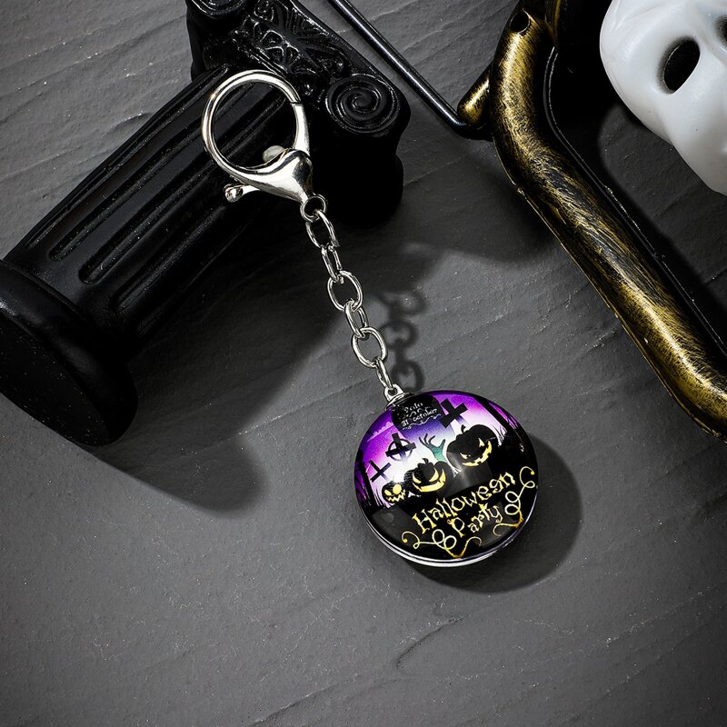 

Halloween Pumpkin Graphic Bag Charm, Multicolor