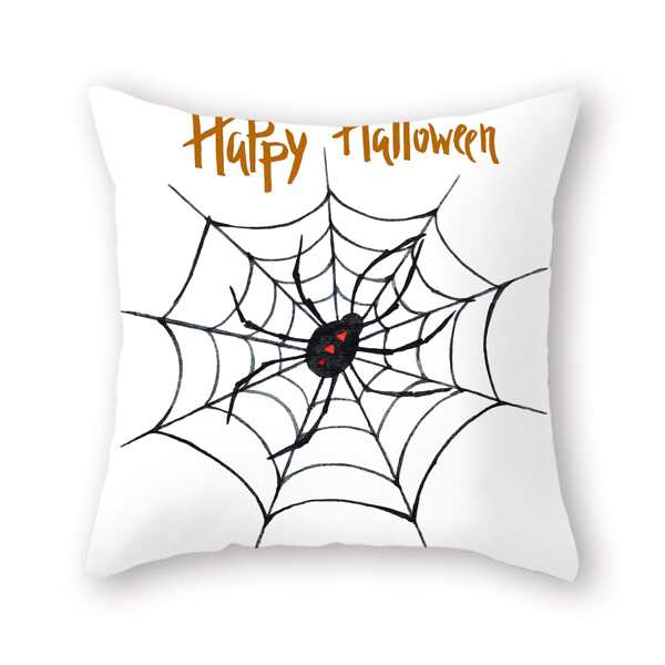 

Halloween Spider Web Cushion Cover Without Filler, Multicolor