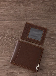 Men Letter Embossed Small Wallet Gift Father Dad Gifts Slim Lightweight Portable Cash Money ID Card Credit Card Bifold Coin Pocket Short Wallet Small Pouch Small Purse Pocket Wallet For Birthday Gift Gift Anniversary On Valentine Day Male Men For College Student Gift Purses And Wallets Women Wallet Wallet For Women Gifts For Women Women's Wallet Business Casual - Brown - View 3