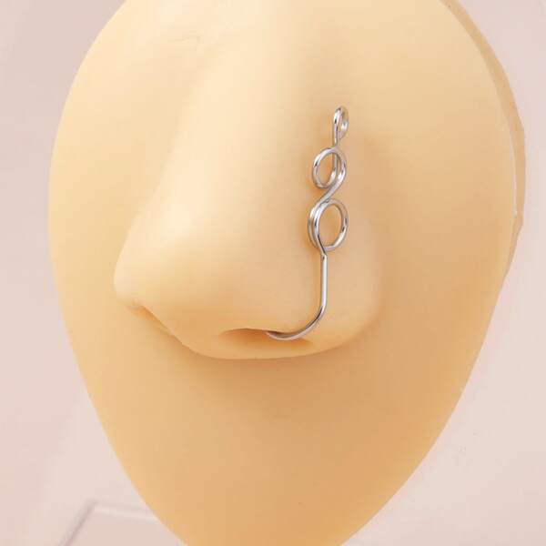 

Stainless Steel Nose Ring, Silver