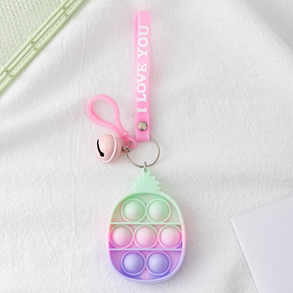 

Girls Colorblock Silicone Bag Charm, Multicolor