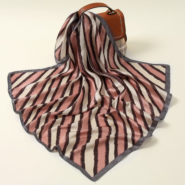 

Striped Pattern Bandana, Multicolor