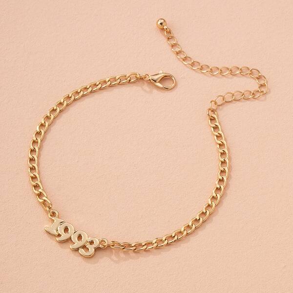 

Year Number Decor Bracelet, Gold