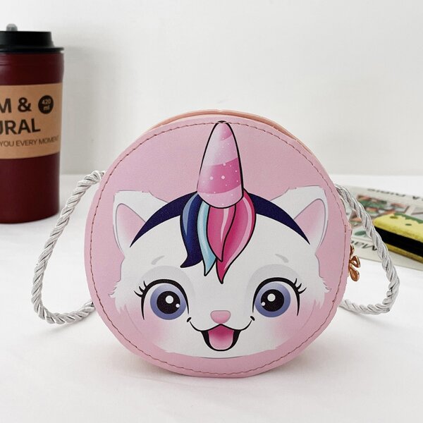 

Girls Unicorn Graphic Crossbody Bag, Pink