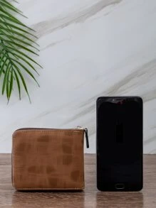 Men Letter Graphic Small Purse Multi-Card Card Organizer Storage Credit Cards Gift Father Dad Gifts Slim Lightweight Portable Cash Money ID Card Credit Card Bifold Zipper Coin Pocket Short Wallet Small Pouch Small Purse Pocket Wallet For Birthday Gift Gift Anniversary On Valentine Day Couple Male Men For College Student Gift Gift Bag Present - Brown - View 4