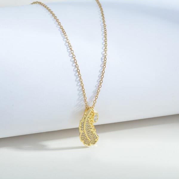 

14K Gold Plated Zircon Decor Necklace