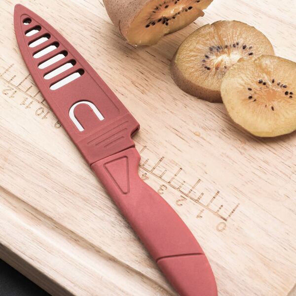 

1pc Stainless Steel Fruit Knife, Red