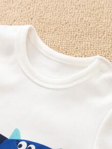 Yierying Áo liền quần Em bé Hoạt hình Giải trí - trắng - Xem 3