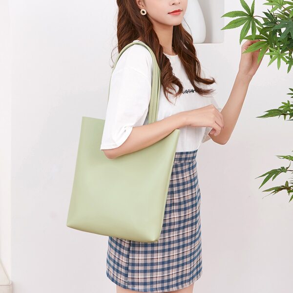 

Minimalist Shoulder Tote Bag, Mint green