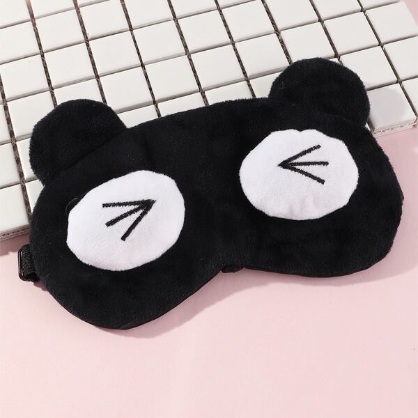 

1pc Cartoon Graphic Random Eye Cover, Black