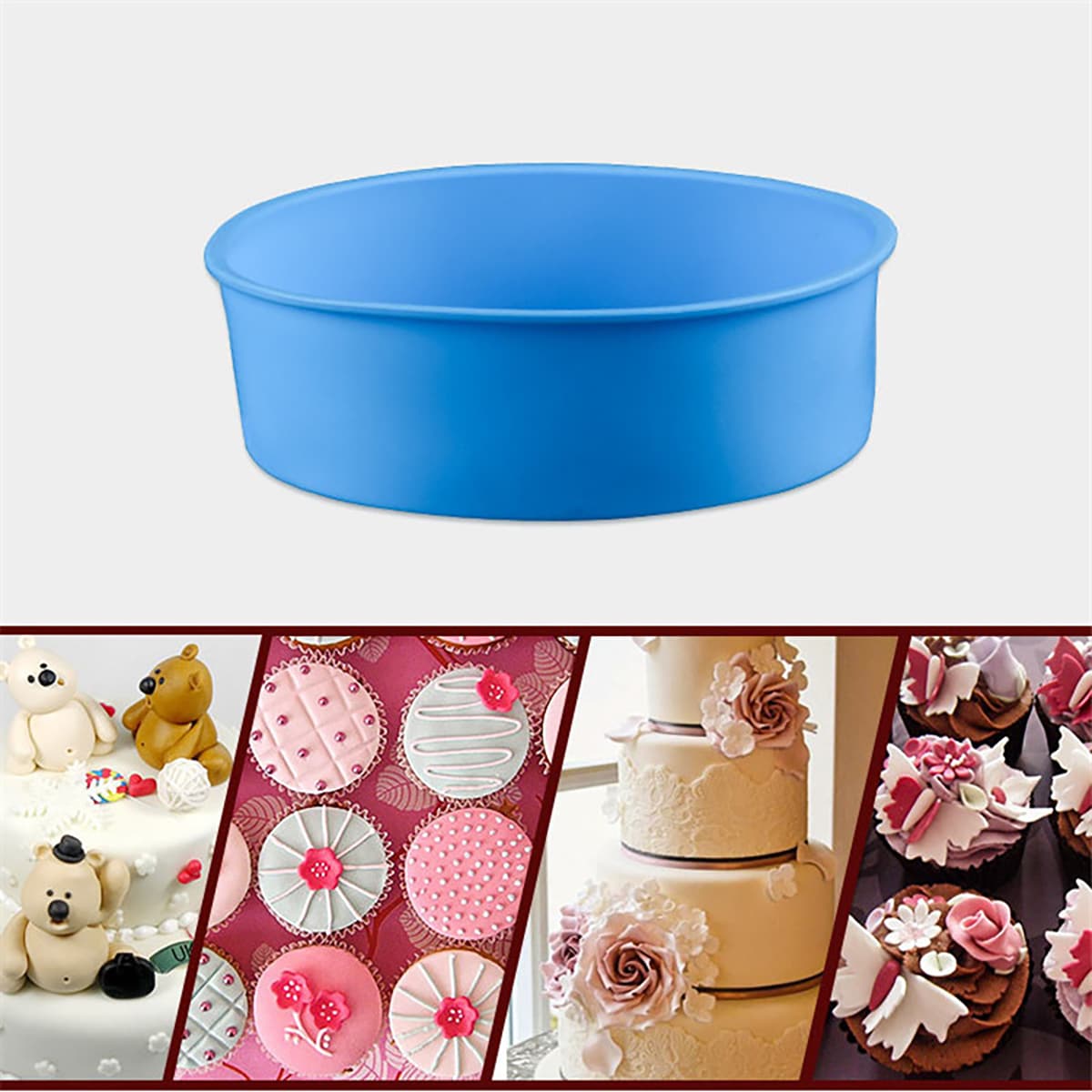 

1pc Random Color Round Baking Mold, Multicolor
