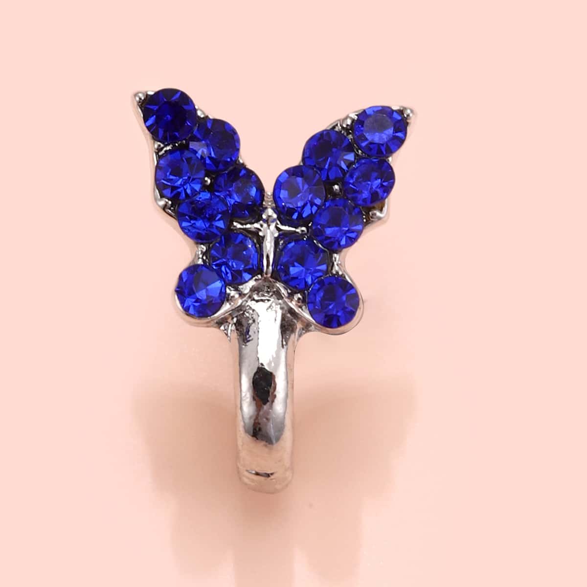 

Butterfly Decor Nose Ring, Blue