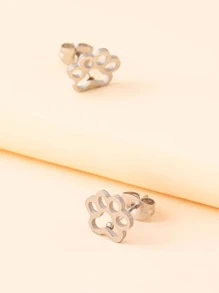 爪子耳釘 - 銀色 - 查看 3