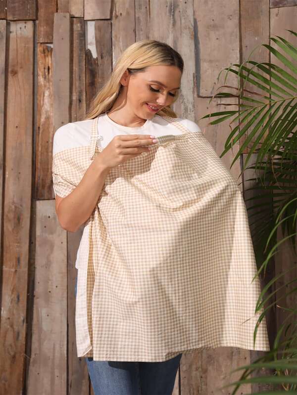 Gingham Print Nursing Cover