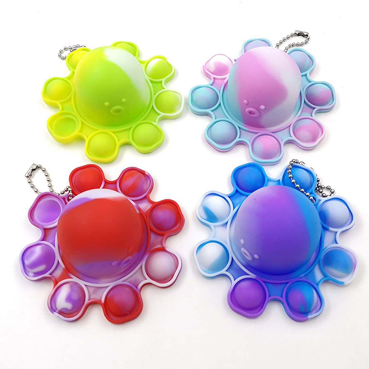 

1pc Octopus Shaped Random Color Push Pop Bubble, Multicolor